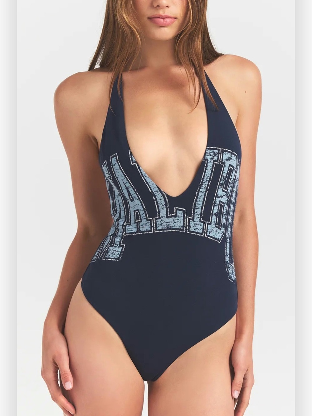 DEEP PLUNGE HALTER BODYSUIT